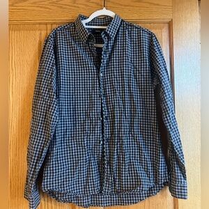 Men's Theory Blue Checkered Shirt